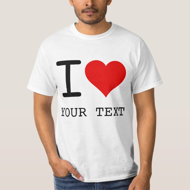 Camiseta I Heart Love Template (Frente)