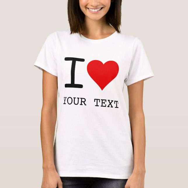 Camiseta I Heart Love Template (Frente)