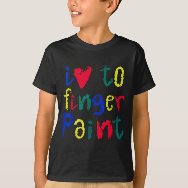 Camiseta I Heart Love To Finger Paint - Funny Couple  (Frente)