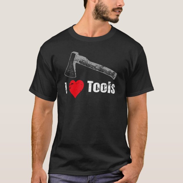 Camiseta I Heart Love Tools Hatchet (Frente)