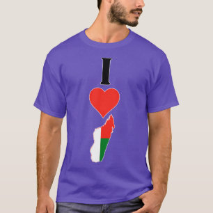 Camiseta I Heart Madagascar Vertical I Love Malagasy Nation