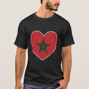 Camiseta I Heart Marrocos - Diversão do Flag Heart