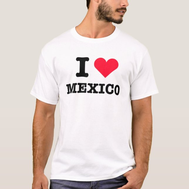 Camiseta I Heart Mexico White I Love Mexico White (Frente)