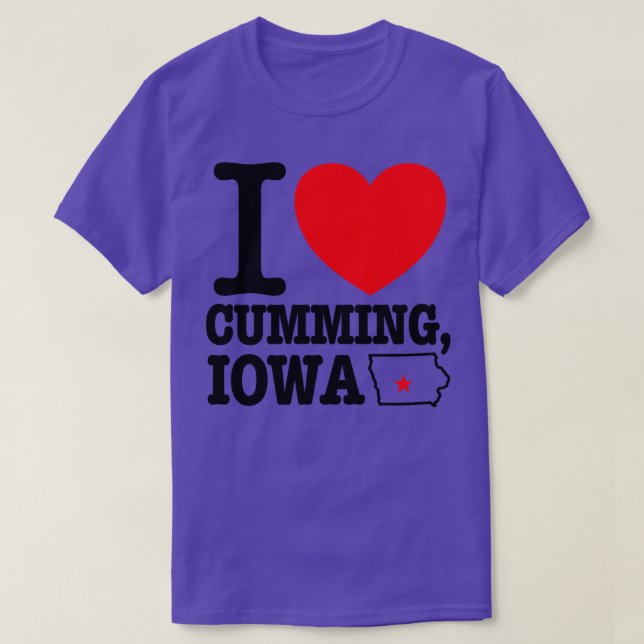 Camiseta I Heart ming Iowa (Frente do Design)