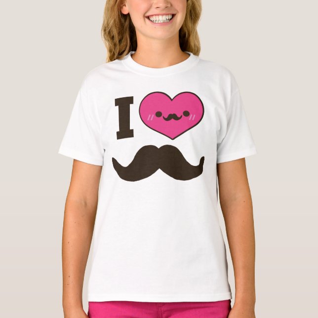 Camiseta I Heart Mustaches (Frente)