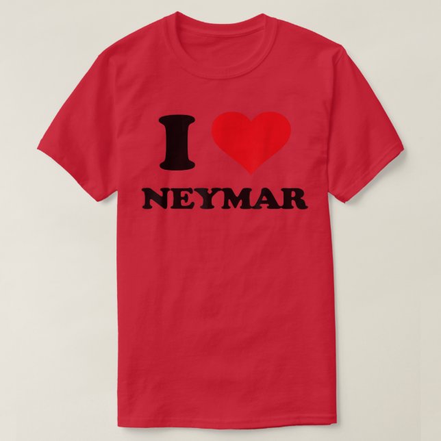 Camiseta I Heart Neymar First Name I Love Personalised Stuf (Frente do Design)