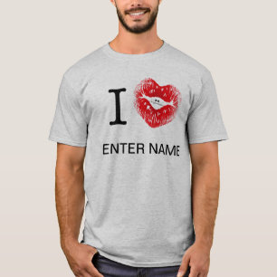 Camiseta I_HEART___ (nome da inserção)