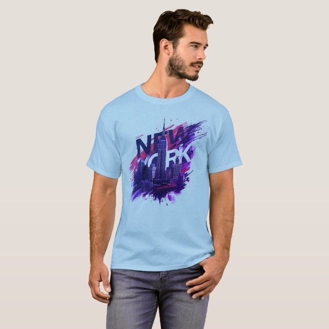 Camiseta I Heart NYC" T-shirt - Casual New York City Urban  (Frente Completa)