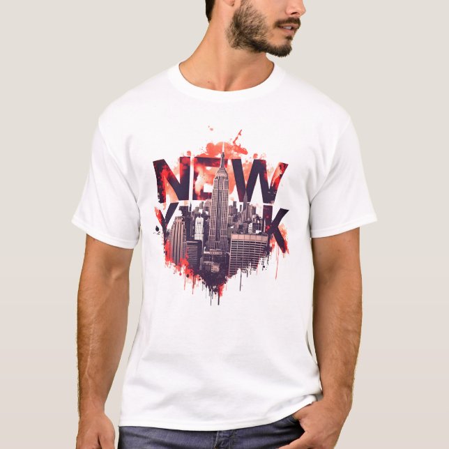 Camiseta I Heart NYC" T-shirt - Casual New York City Urban  (Frente)