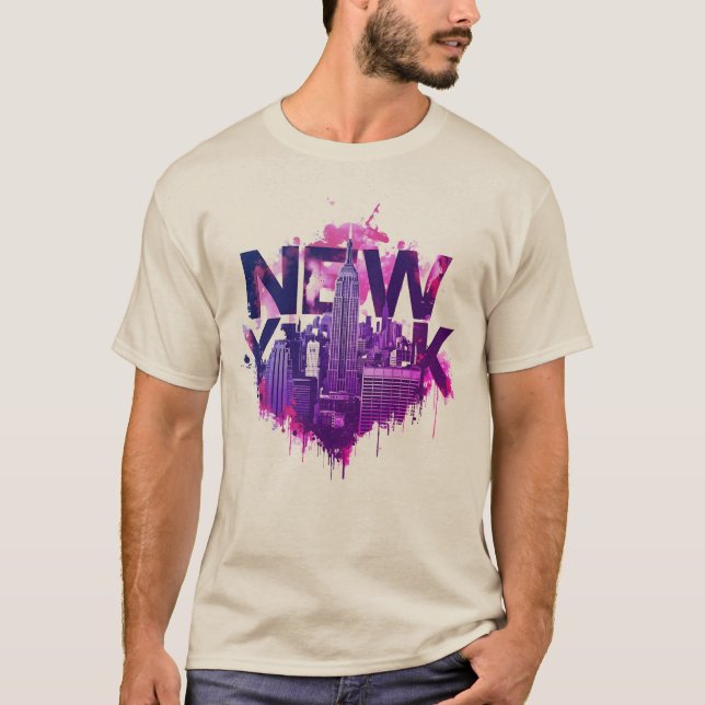 Camiseta I Heart NYC" T-shirt - Casual New York City Urban  (Frente)