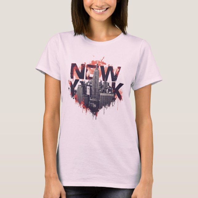 Camiseta I Heart NYC" T-shirt - Casual New York City Urban  (Frente)