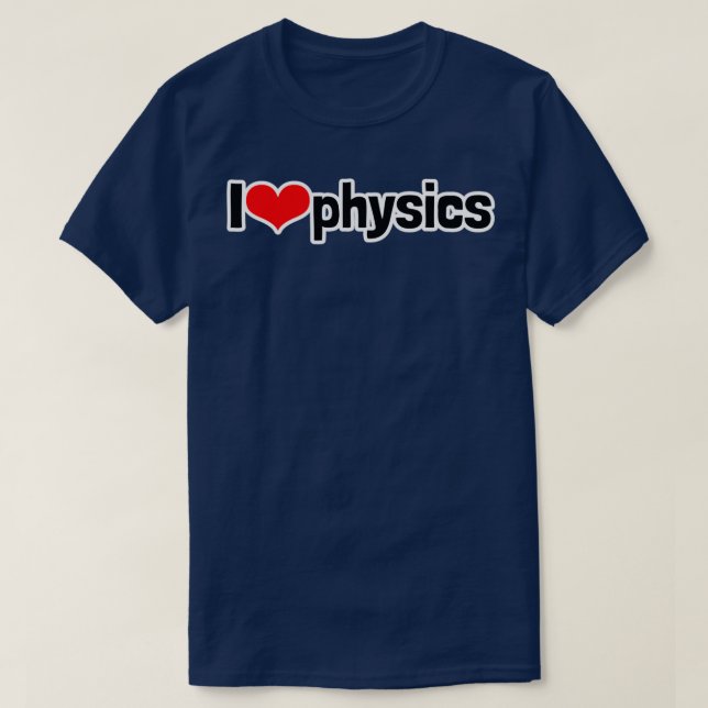 Camiseta I Heart Physics (Frente do Design)