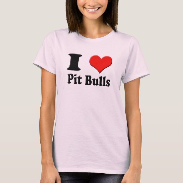Camiseta I Heart Pit Bulls Tee (Frente)
