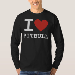 Camiseta I Heart Pitbull I Love Pitbull