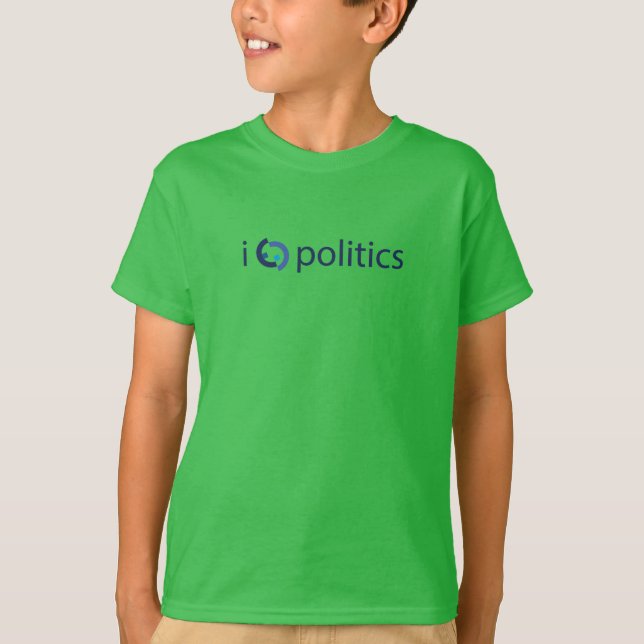 Camiseta I Heart Politics (talvez demais) (Frente)