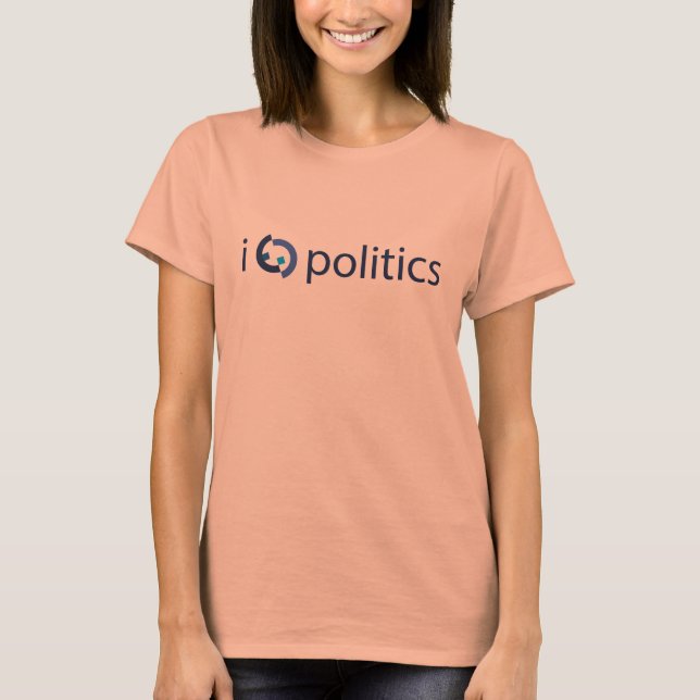 Camiseta I Heart Politics (talvez demais) (Frente)