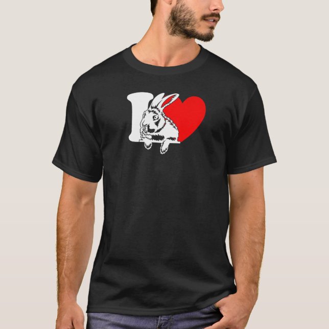Camiseta I Heart Rabbits  Rabbit Cute Bun Bunbun Bunny (Frente)