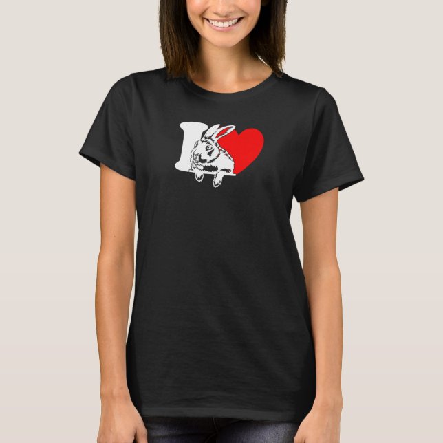 Camiseta I Heart Rabbits  Rabbit Cute Bun Bunbun Bunny (Frente)