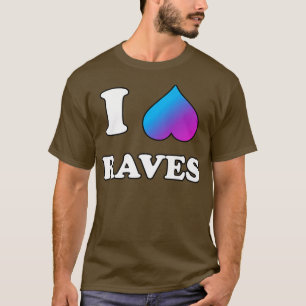 Camiseta I Heart Rave Dance Booty Engraçado Música Eletrôni