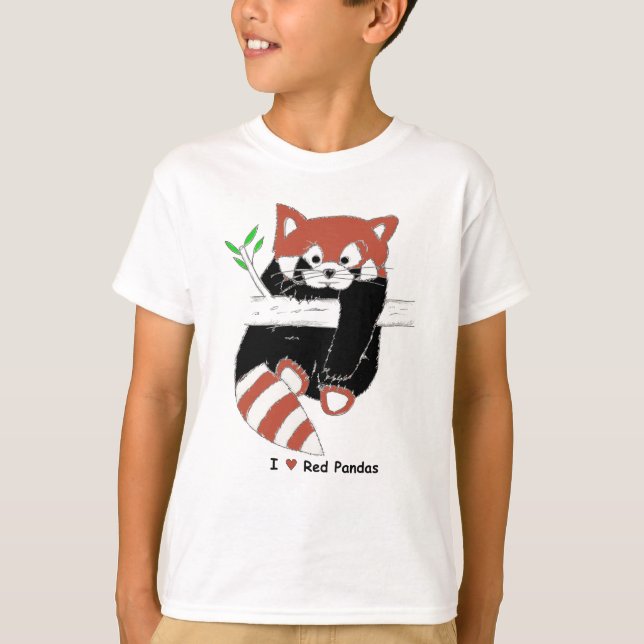 Camiseta I Heart Red Pandas (Frente)