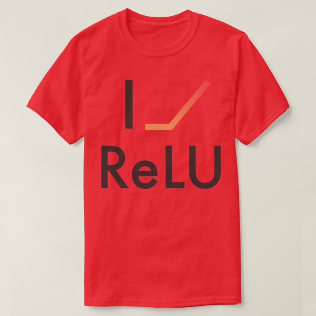 Camiseta I Heart ReLU (Frente do Design)