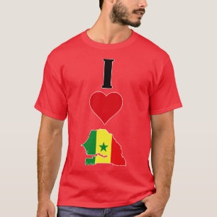 Camiseta I Heart Senegal I Love Senegal National Flag Mães