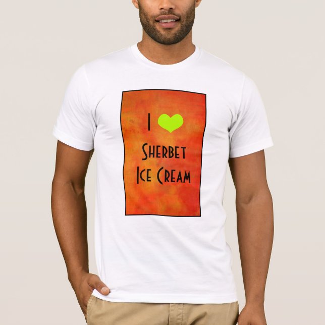 Camiseta I Heart Sherbet Sorvete (Frente)