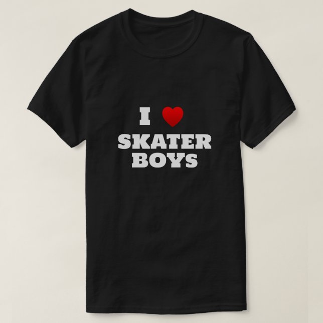 Camiseta I Heart Skater Boys T-Shirt (Frente do Design)