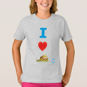 Camiseta I Heart Snails Girls