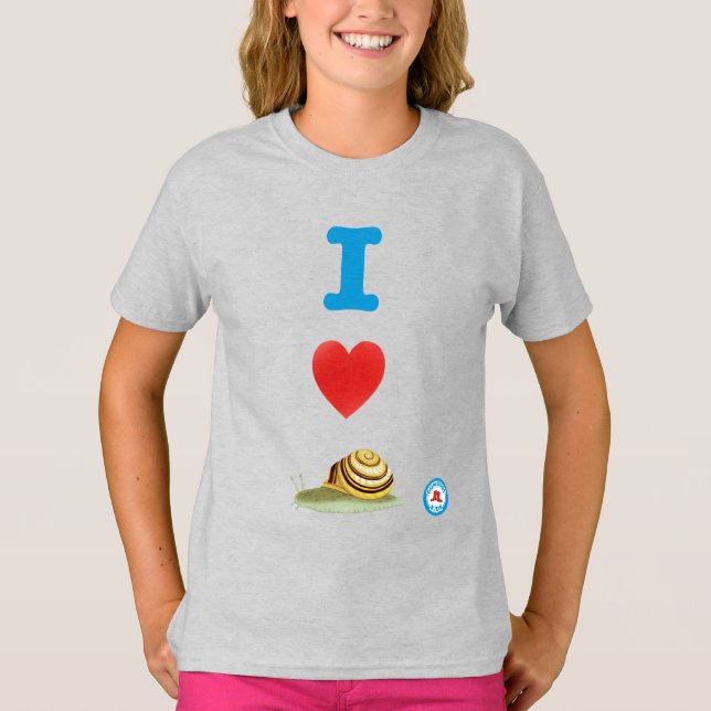Camiseta I Heart Snails Girls (Frente)
