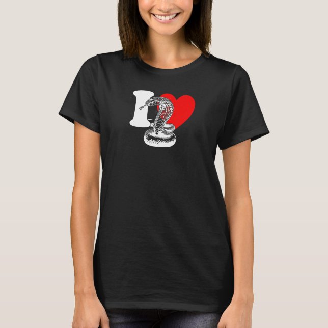 Camiseta I Heart Snakes - Cute I Love Snakes, Snake Lover P (Frente)