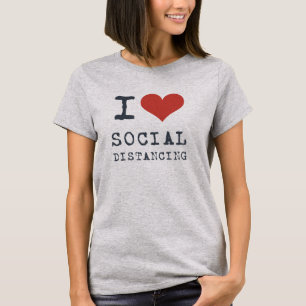 Camiseta I Heart Social Distancing Introduvert