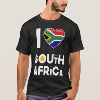 Camiseta I Heart South Africa  Flag I Love South Africa
