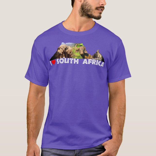 Camiseta I Heart South Africa Mesa Mountain Collage (Frente)