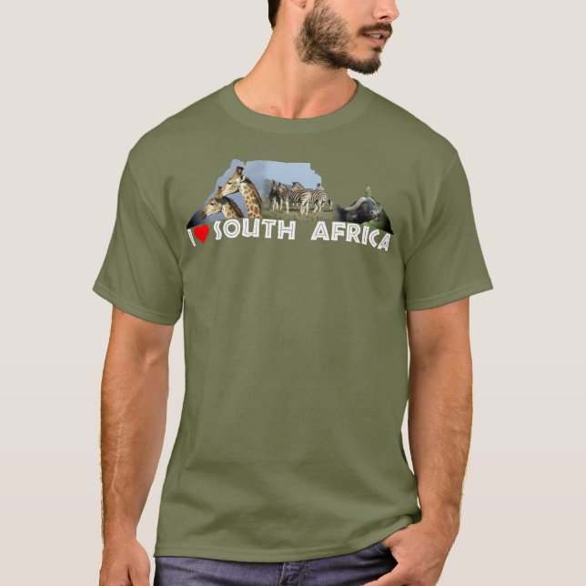 Camiseta I Heart South Africa Mesa Mountain Collage (Frente)