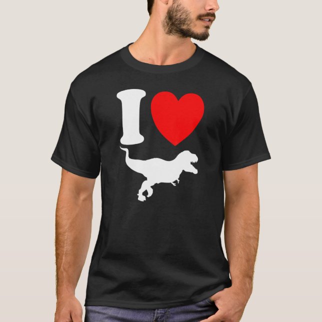 Camiseta I Heart T Rex   Dinosaur  Tyrannosaurus Rex Love (Frente)