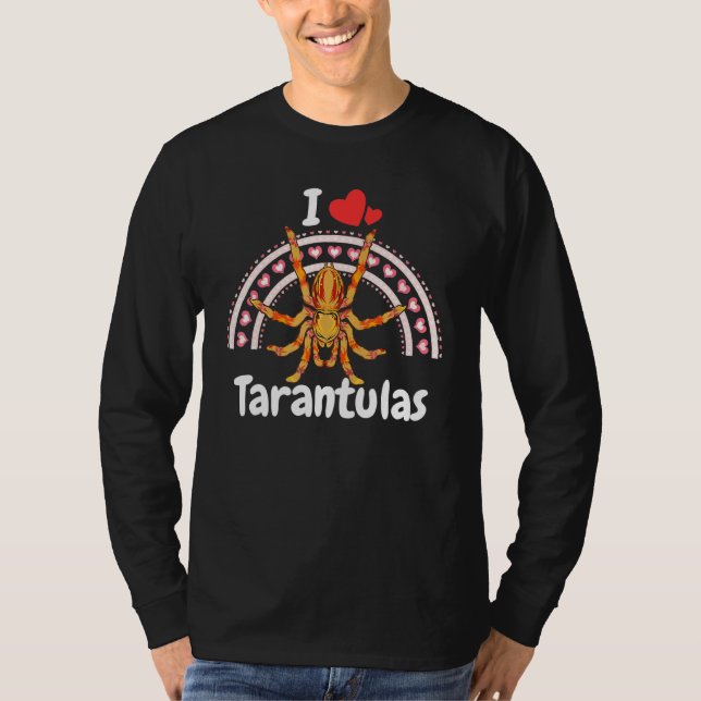 Camiseta I Heart Tarantulas Tarantula Spider Rainbow Desi (Frente)