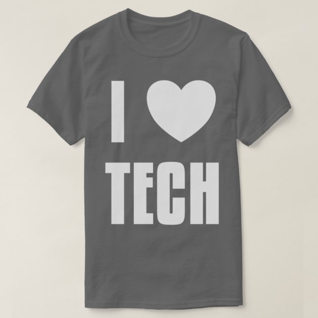 Camiseta I Heart Tech (Frente do Design)