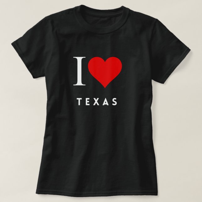 Camiseta I Heart Texas blk Womens T-Shirt (Frente do Design)