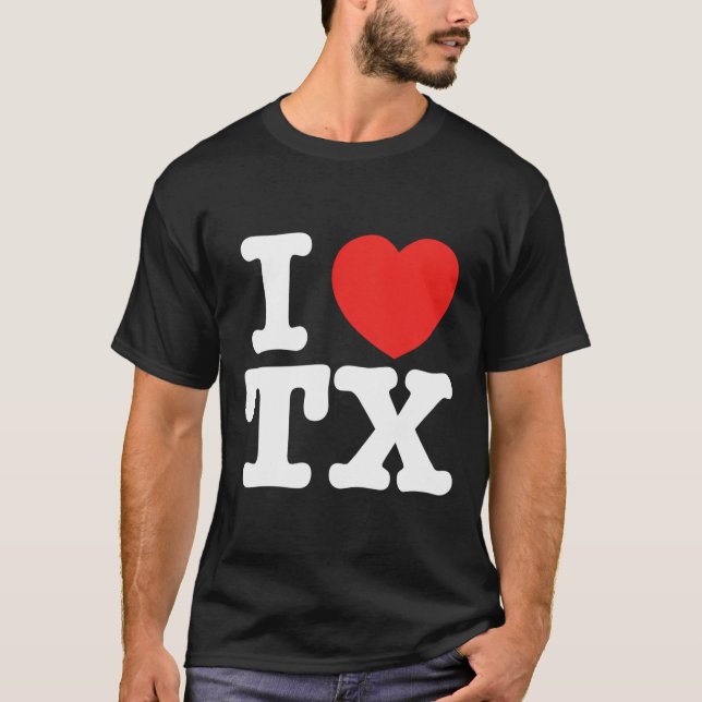 Camiseta I Heart Texas Tx Love (Frente)