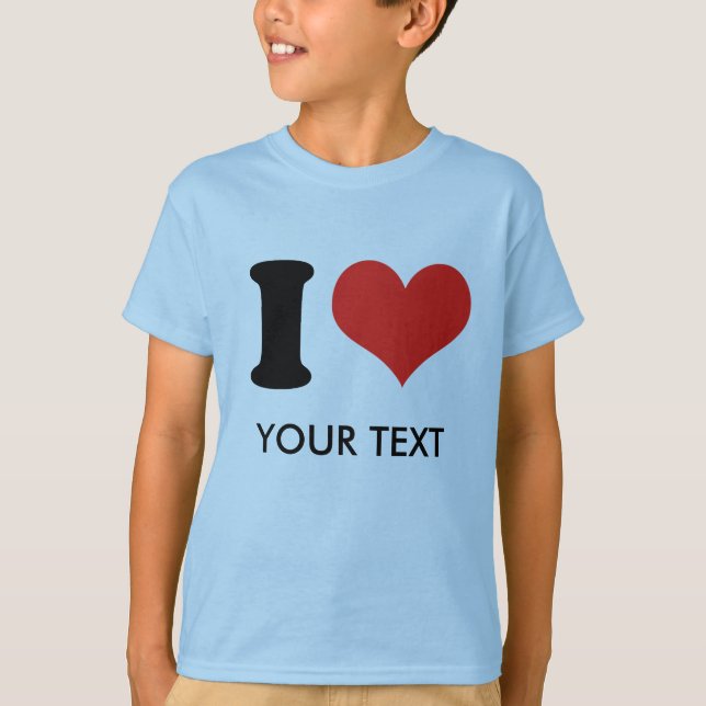 Camiseta I HEART (texto) (Frente)
