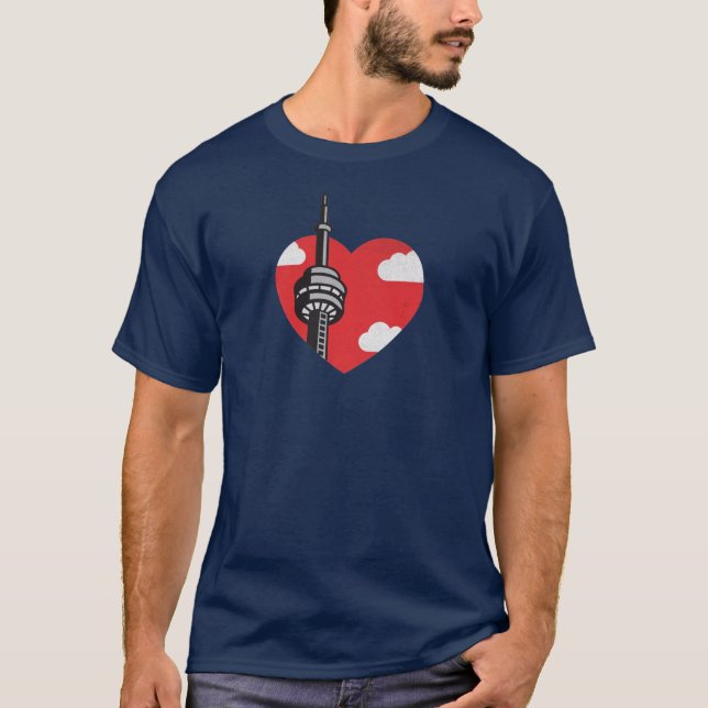 Camiseta I Heart Toronto CN Tower (Frente)