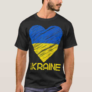 Camiseta I Heart Ucrânia Flag Tee I support Ucranianos Sta