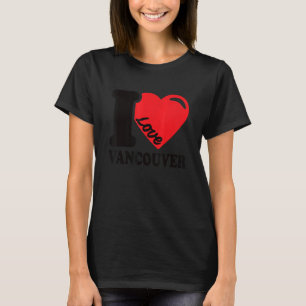 Camiseta I Heart Vancouver Linda Cidade Canadiana I Love V