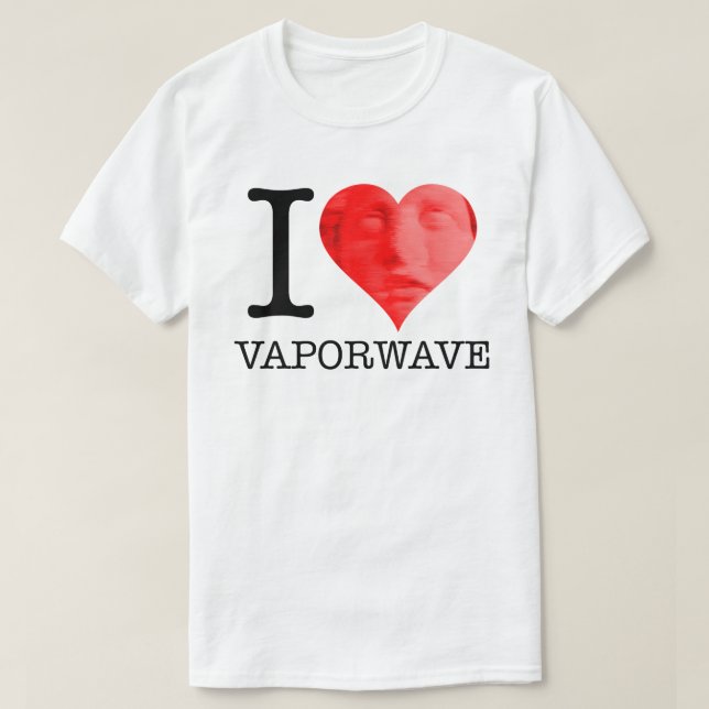 Camiseta I Heart Vaporwave (Frente do Design)