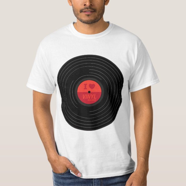 Camiseta I Heart Vinyl Reords  (Frente)
