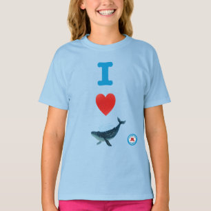 Camiseta I Heart Whales Girls'