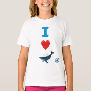 Camiseta I Heart Whales Girls'