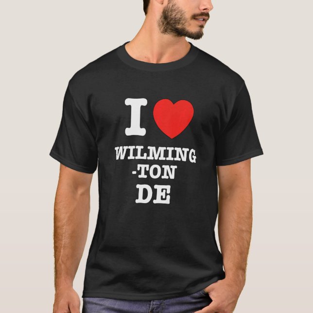 Camiseta I Heart Wilmington (Delaware DE) Love Premium (Frente)
