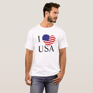 Camiseta I Heartflag USA bk Mens cn